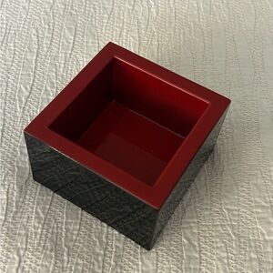Small Red and Black Square Container